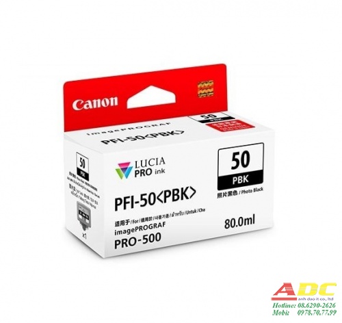 Mực in Canon PFI-50 Photo Black Ink Cartridge (0534C001AA)